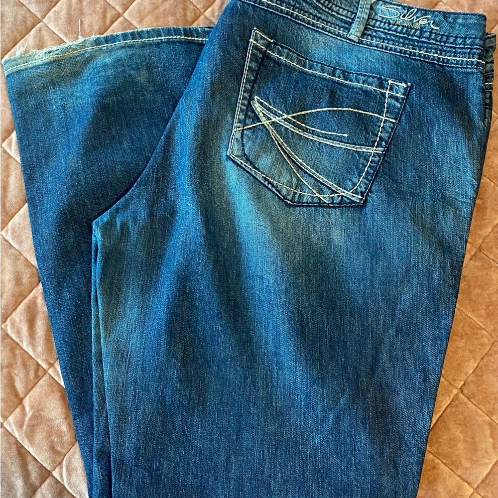 Silver Jeans Women's Blue Boot Cut Jeans Pluse Size 24W